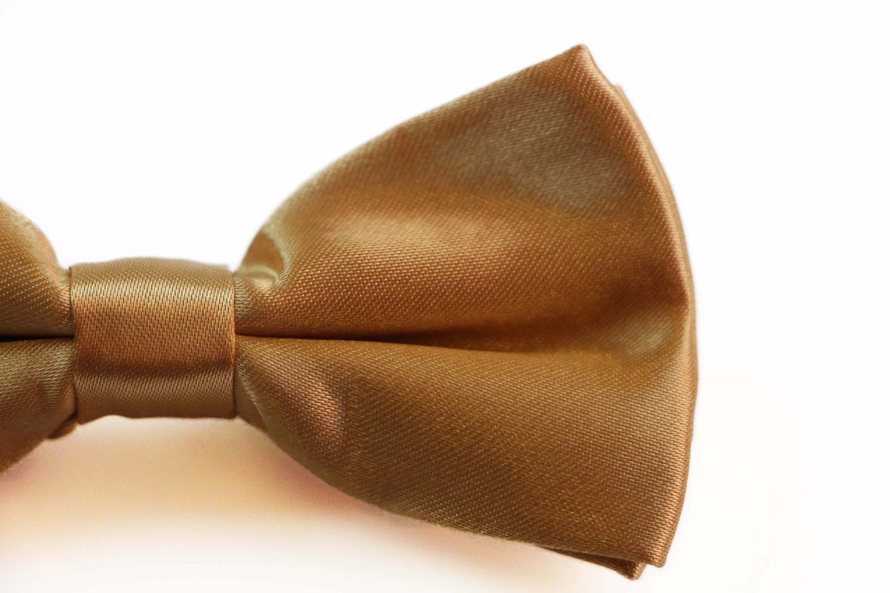 Boys Gold Plain Bow Tie