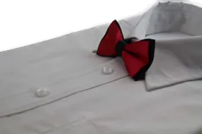 Boys Red Two Tone Layer Bow Tie