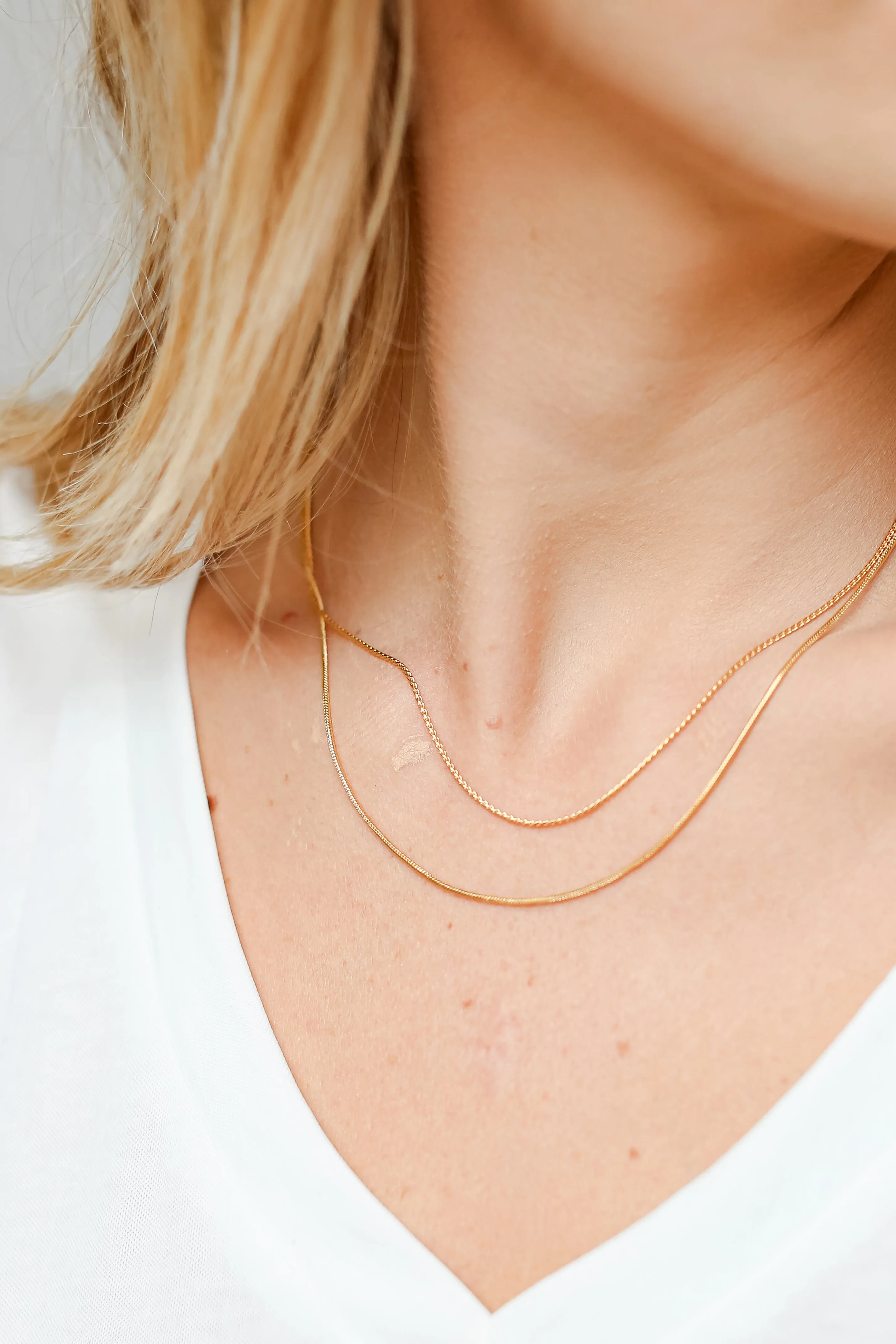 Brianna Gold Layered Chain Necklace