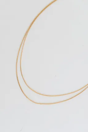 Brianna Gold Layered Chain Necklace