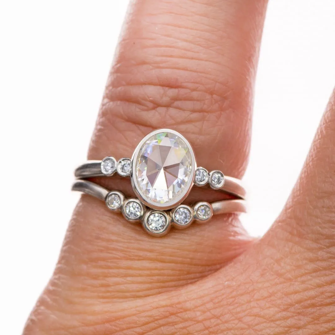 Brooklynn - Bezel Set Accented Engagement Ring with Side Stones - Setting only