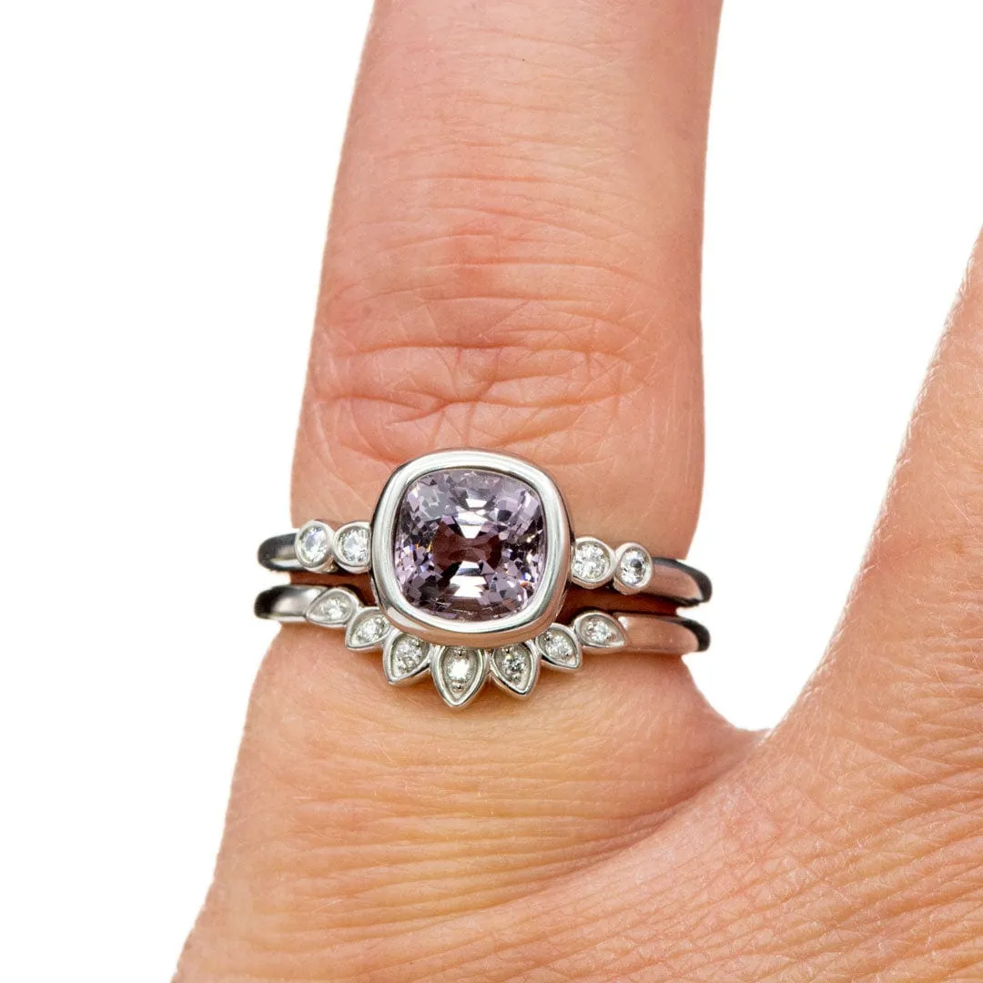 Brooklynn - Bezel Set Accented Engagement Ring with Side Stones - Setting only