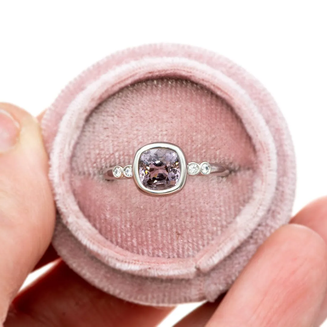 Brooklynn - Bezel Set Accented Engagement Ring with Side Stones - Setting only