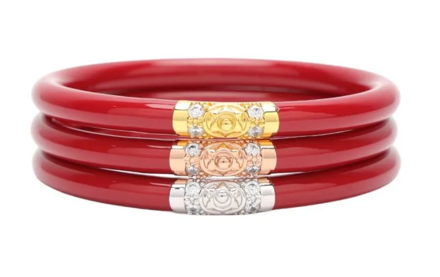 BudhaGirl Bangles - Red (Set of 3)