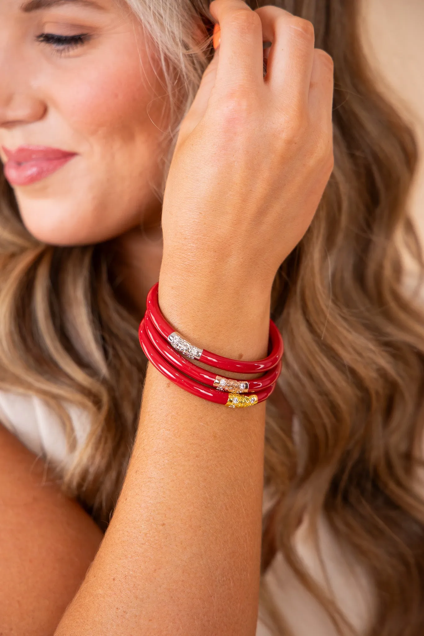 BudhaGirl Bangles - Red (Set of 3)