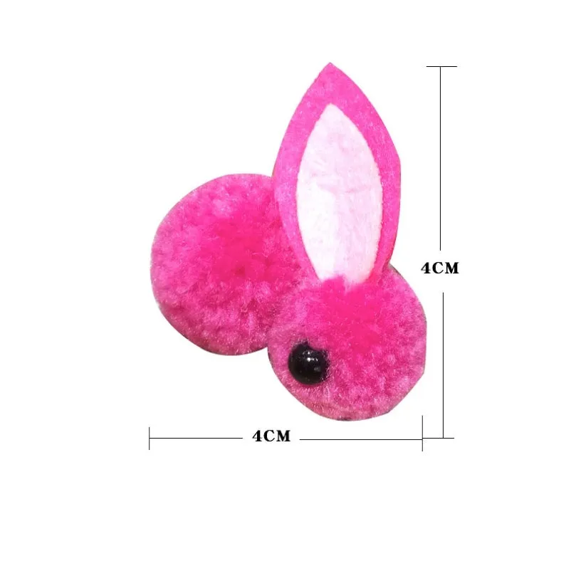 Bunny Rabbit Fluff Ball Hair Clip/Barrette