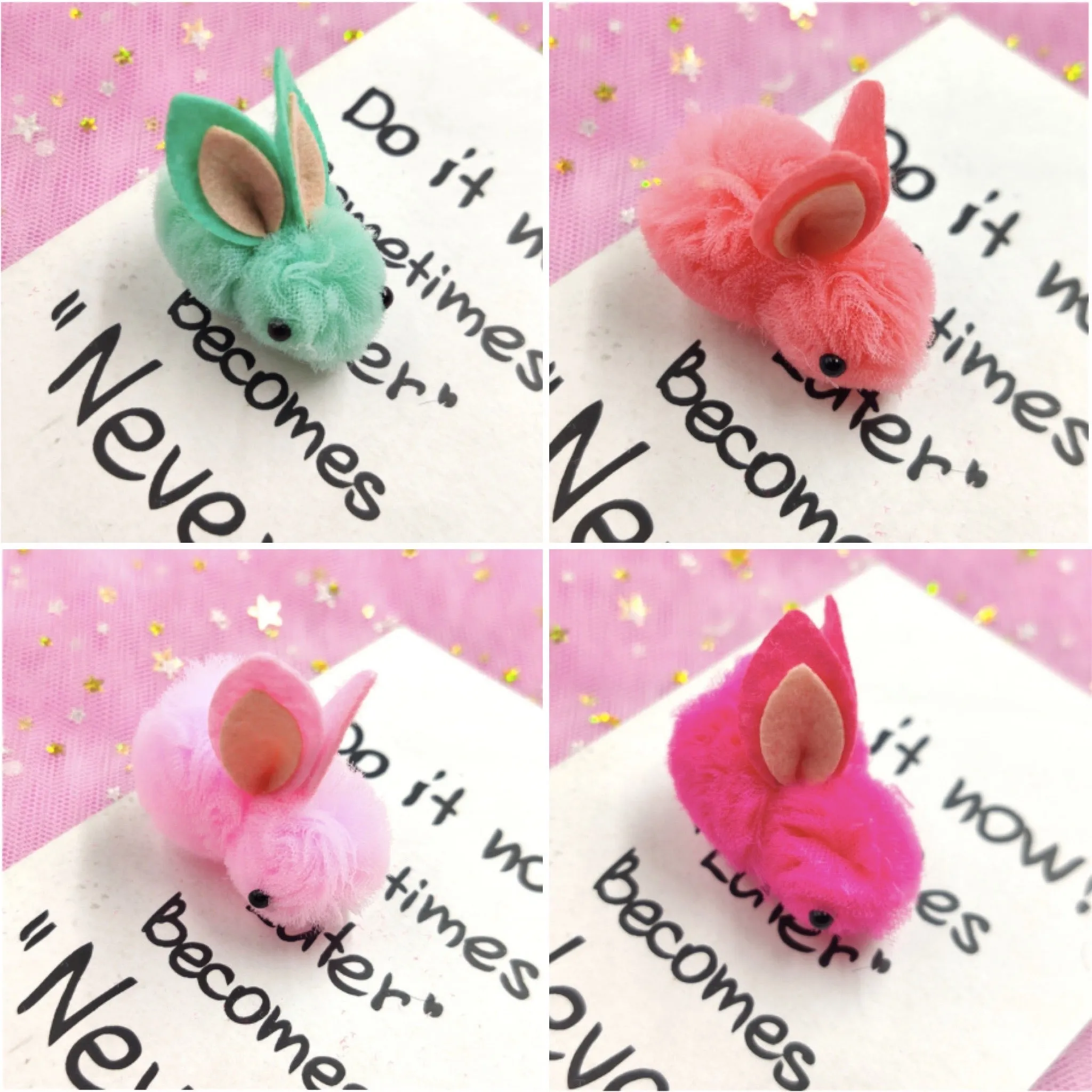 Bunny Rabbit Mesh Tulle Hair Clip/Barrette