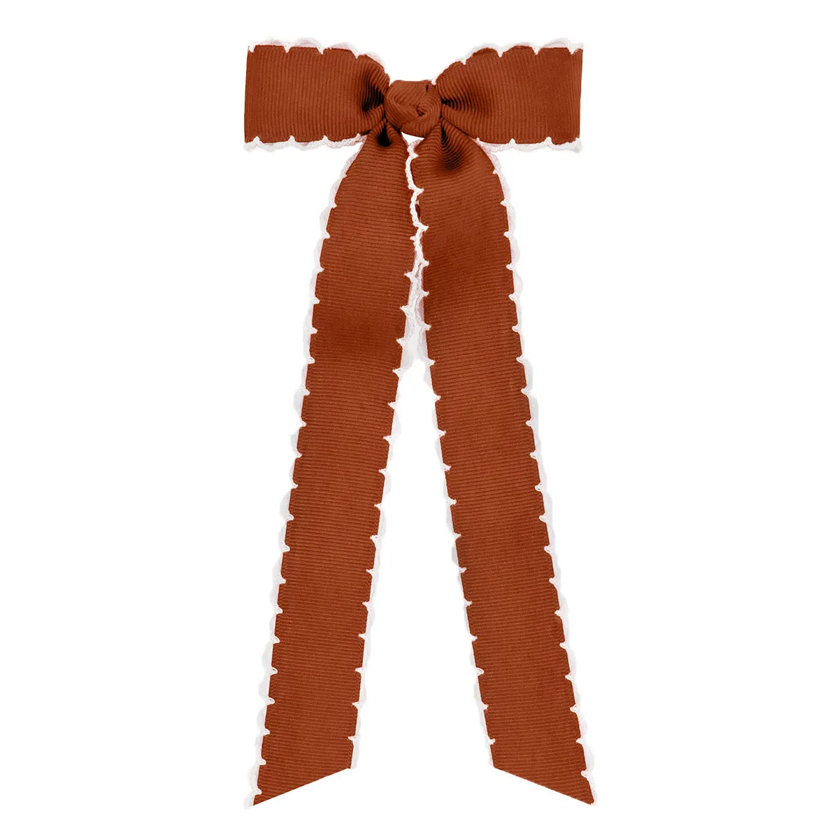 Burnt Orange Grosgrain Hair Bows on Clips | Assorted