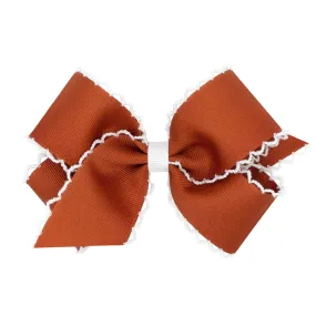 Burnt Orange Grosgrain Hair Bows on Clips | Assorted