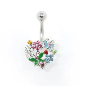 Butterfly Garden Belly Ring