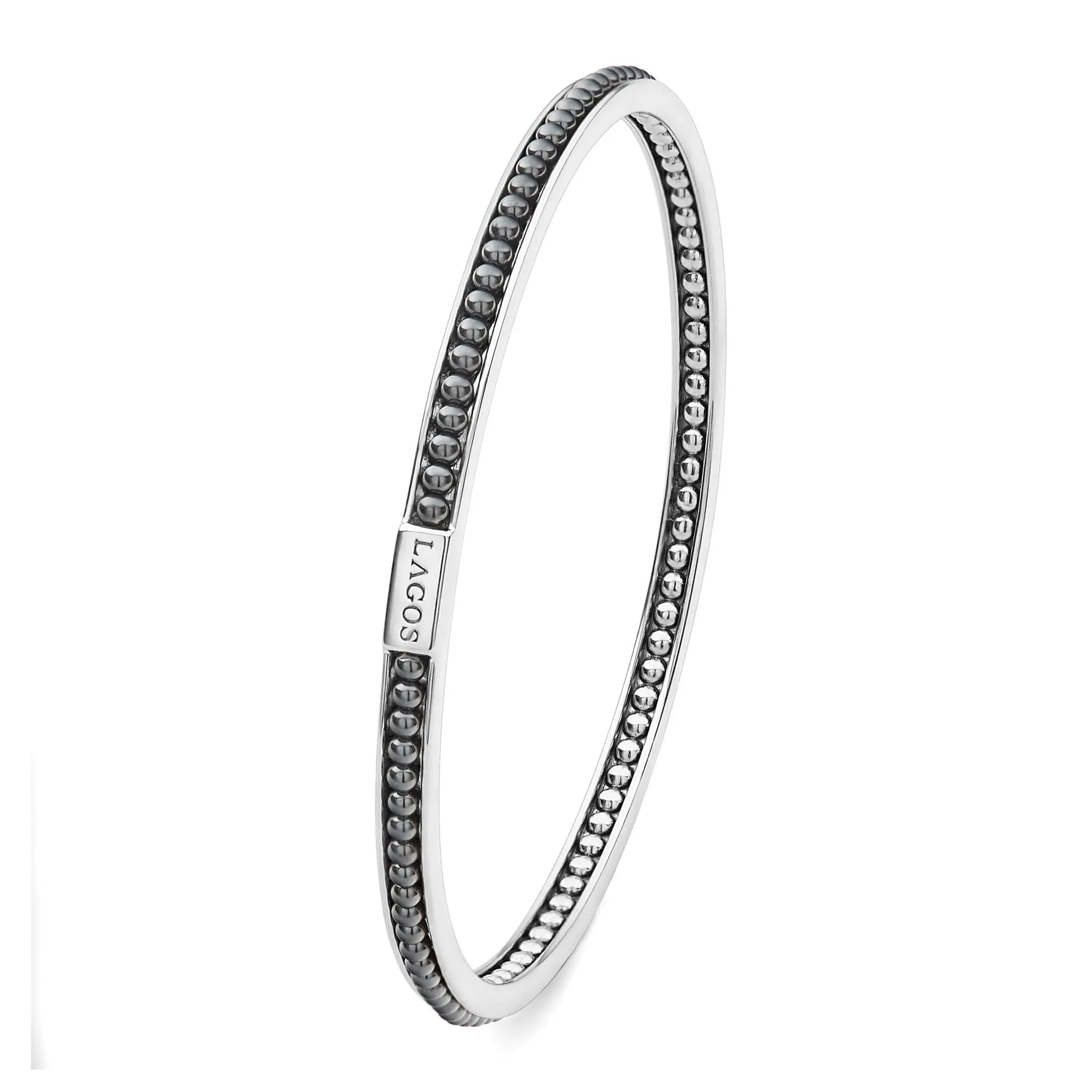 Caviar Icon Hematite Bangle