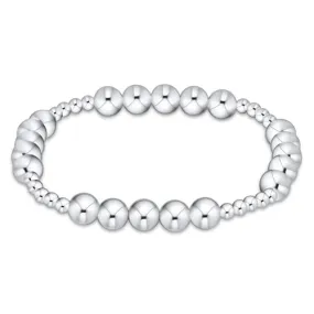 Classic Blissful Pattern 3mm Bead Bracelet- 6mm Sterling