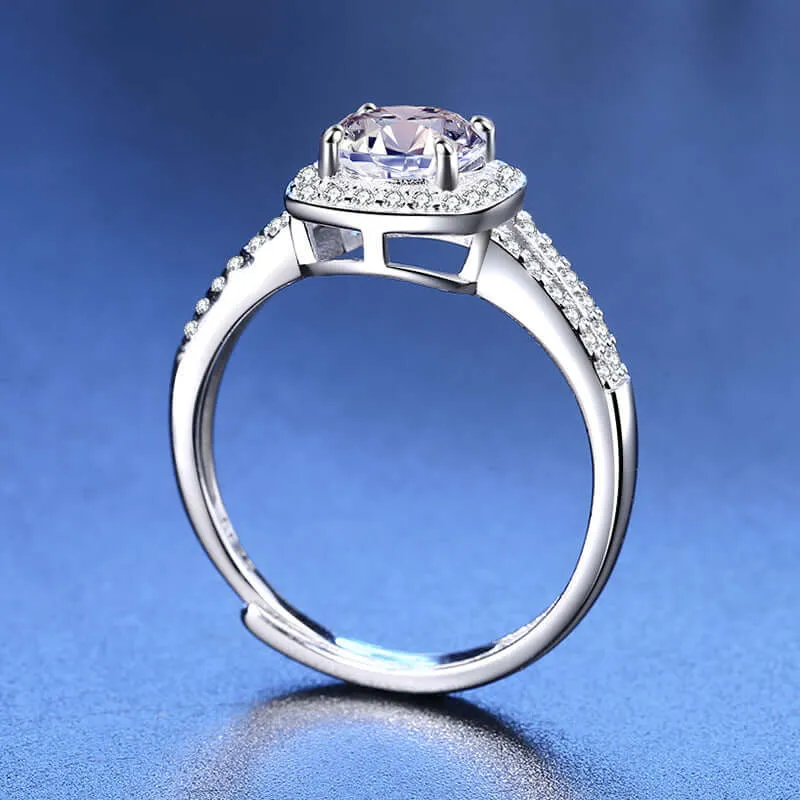 Classic Double Square Moissanite Ring