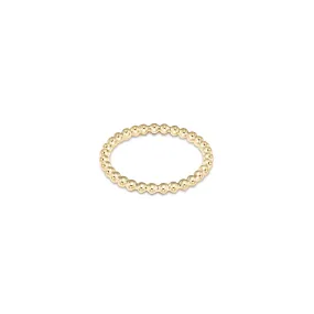 Classic Gold 2mm Bead Ring-Size 7