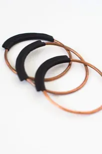 Copper Leather Bangle