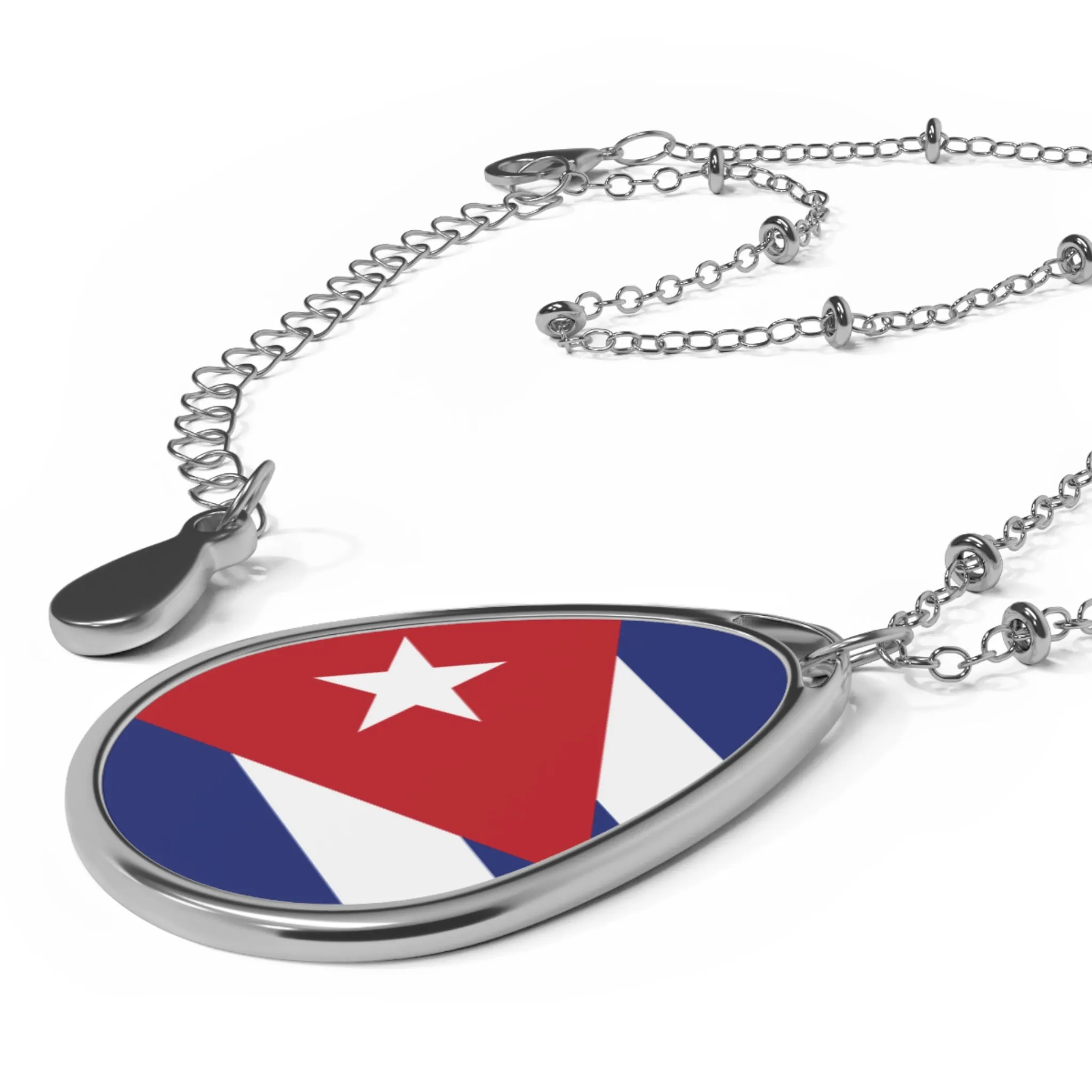 Cuba Flag Necklace / Patriotic Jewelry For Cuba Lovers