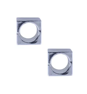 Cube Stainless Steel Hinged Ear Weights