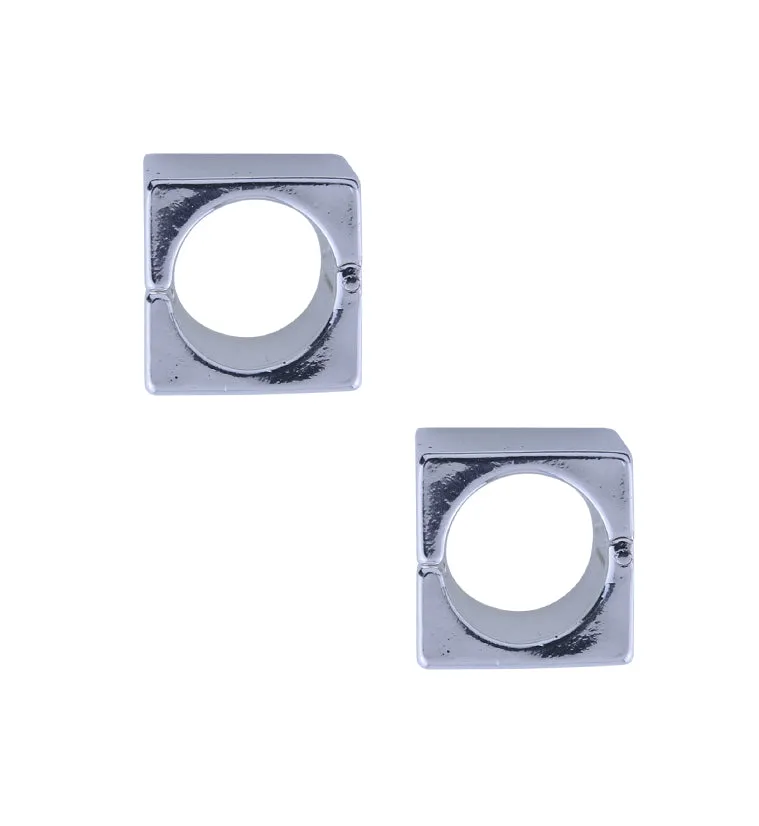 Cube Stainless Steel Hinged Ear Weights