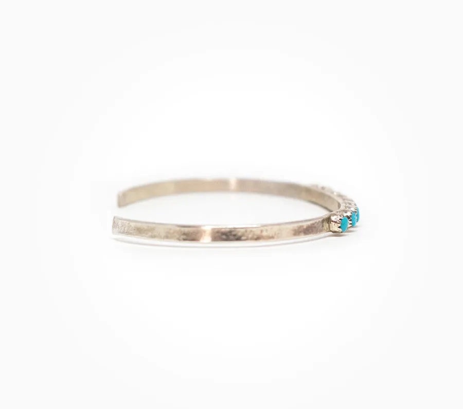 Dainty 9 Stone Turquoise Cuff - Women’s Turquoise Jewelry