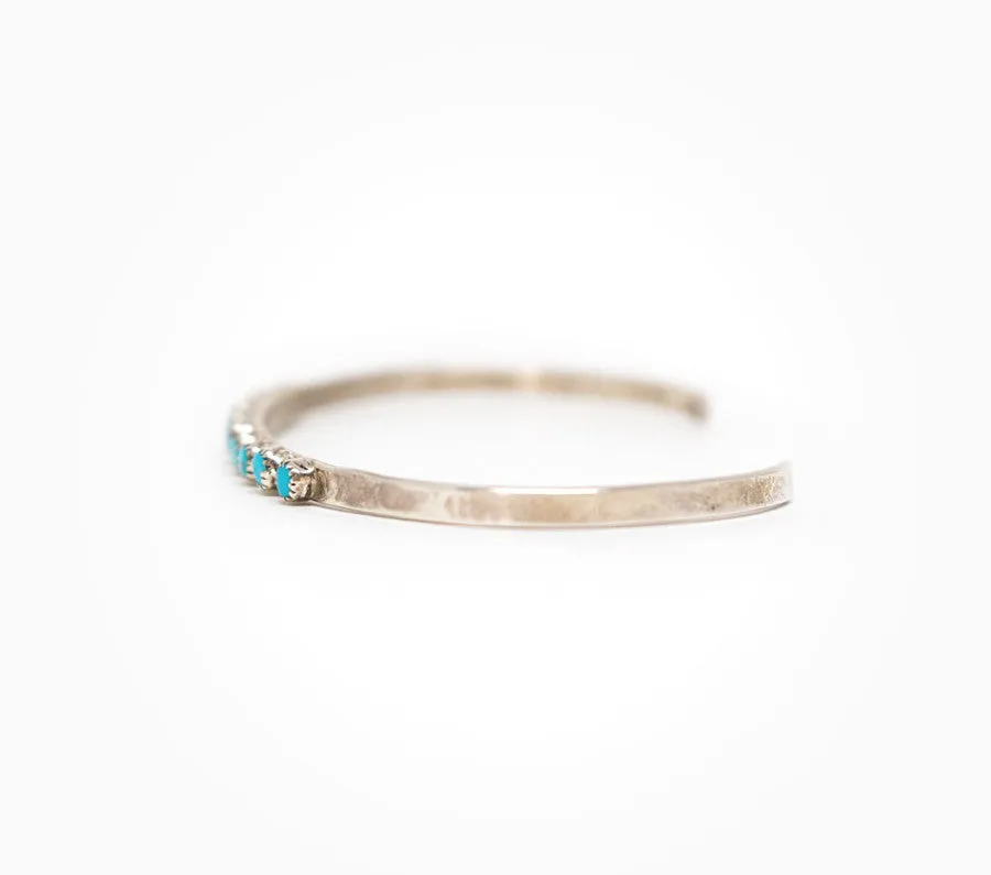 Dainty 9 Stone Turquoise Cuff - Women’s Turquoise Jewelry