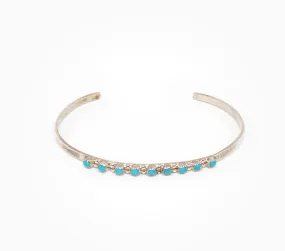 Dainty 9 Stone Turquoise Cuff - Women’s Turquoise Jewelry