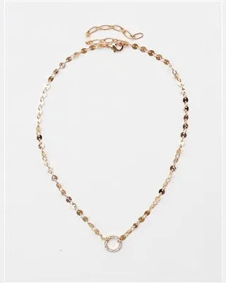 Dainty Gold  Open Circle Necklace