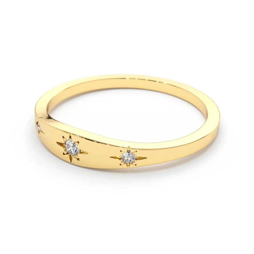 Dainty Star Lab Grown Diamond Wedding Band