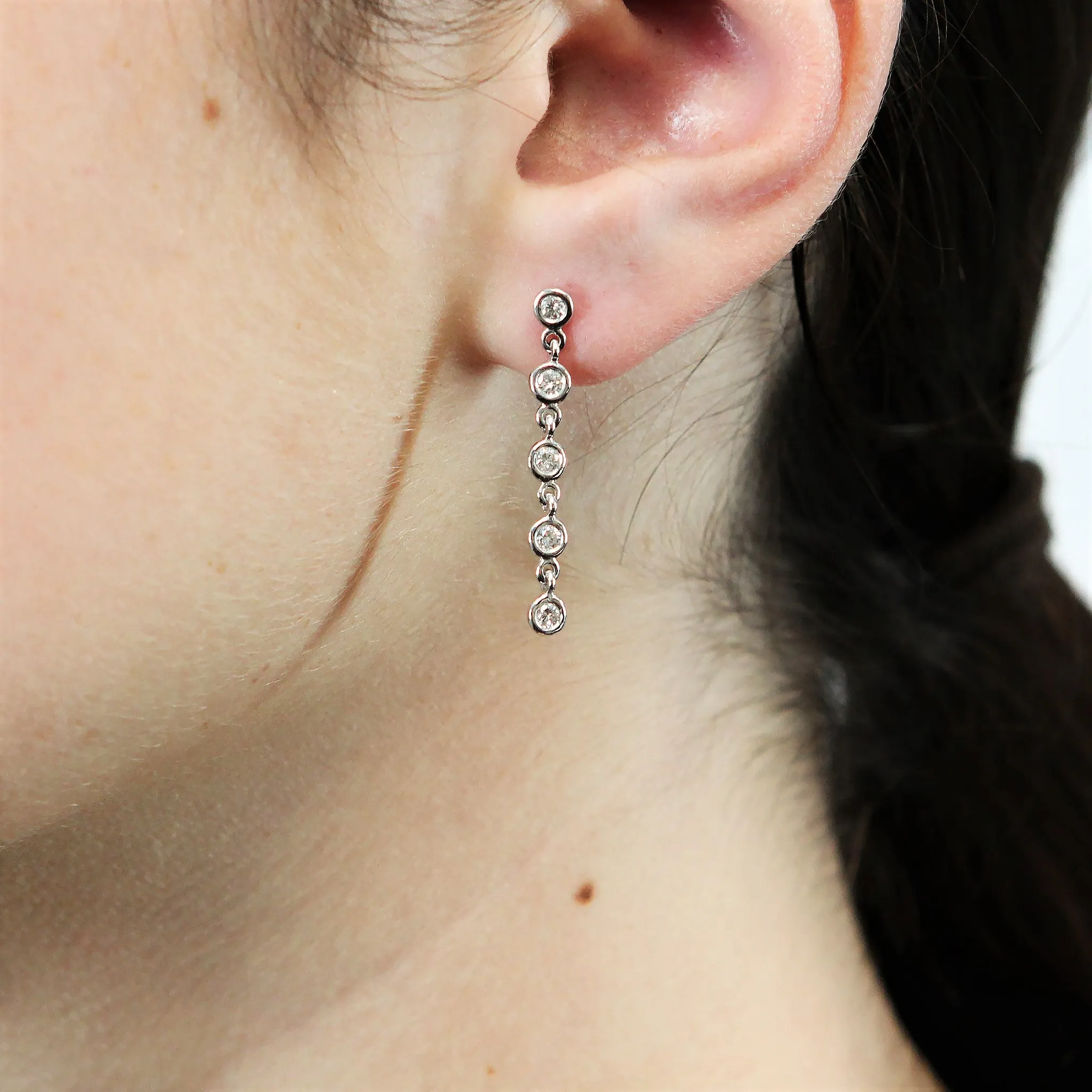 Diamond Drop Earrings