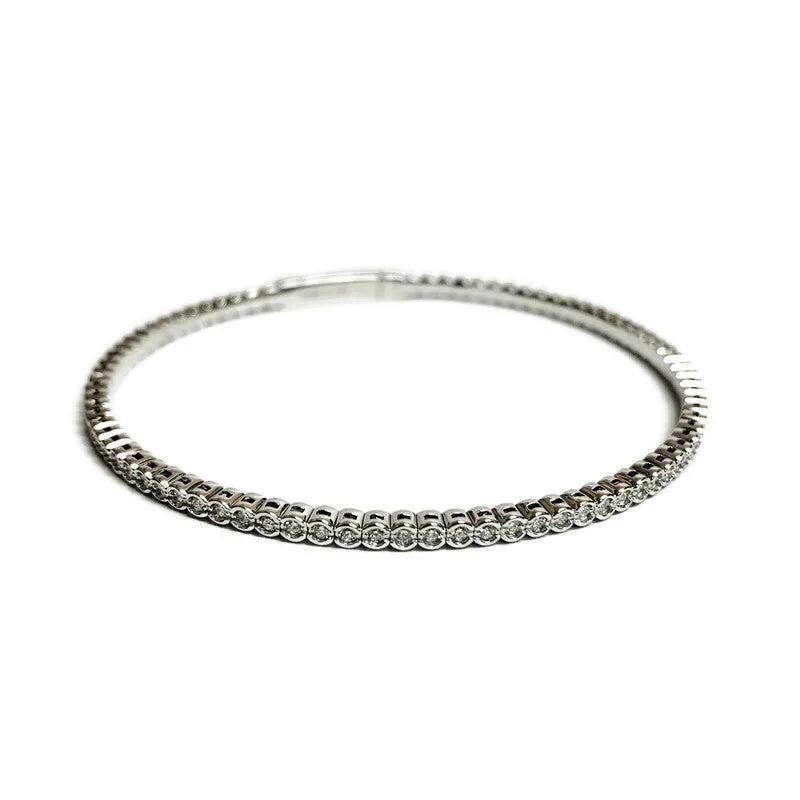 Diamond Flexible Bangle Bracelet