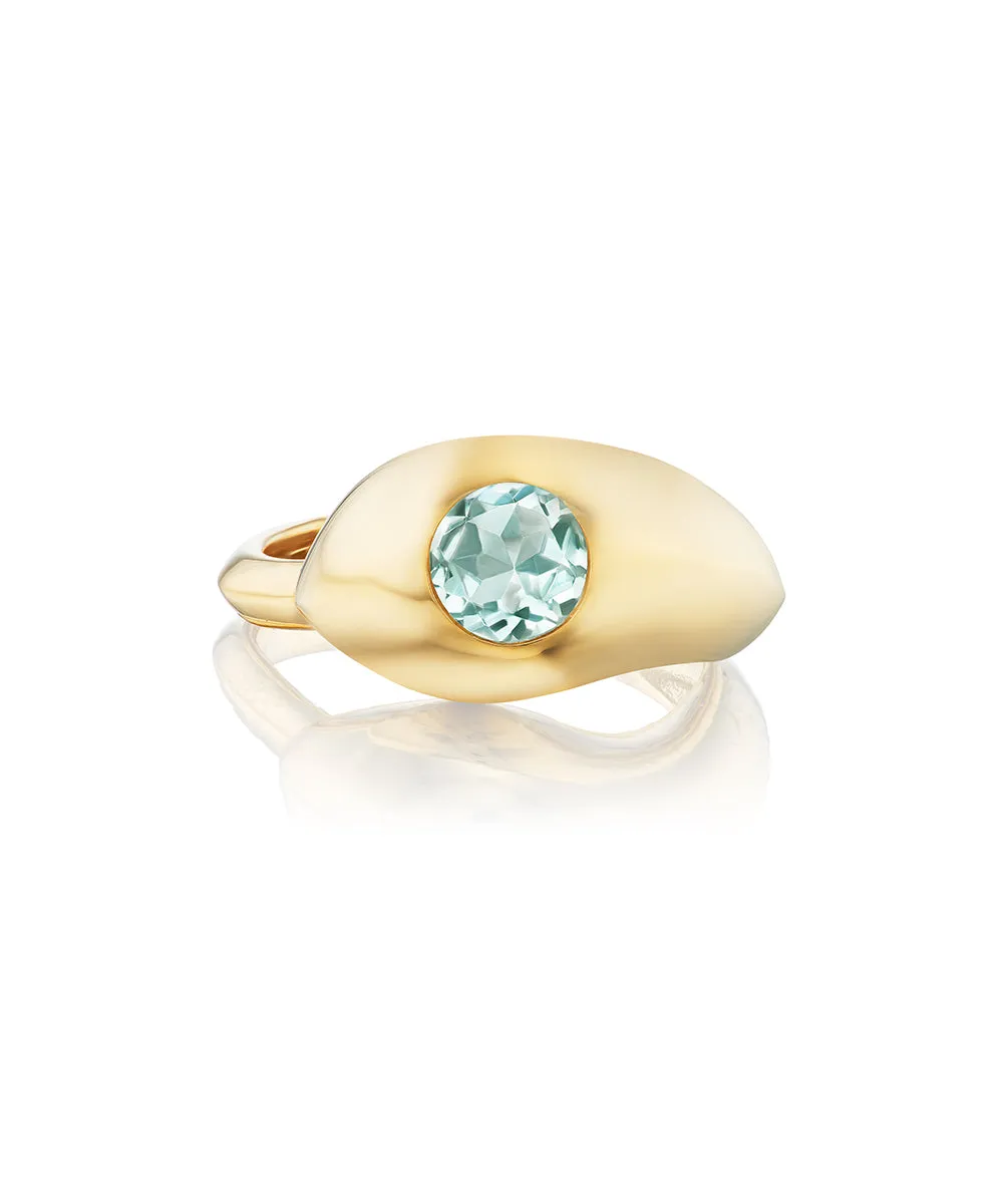 Drip Drop Ring, Mint Prasiolite