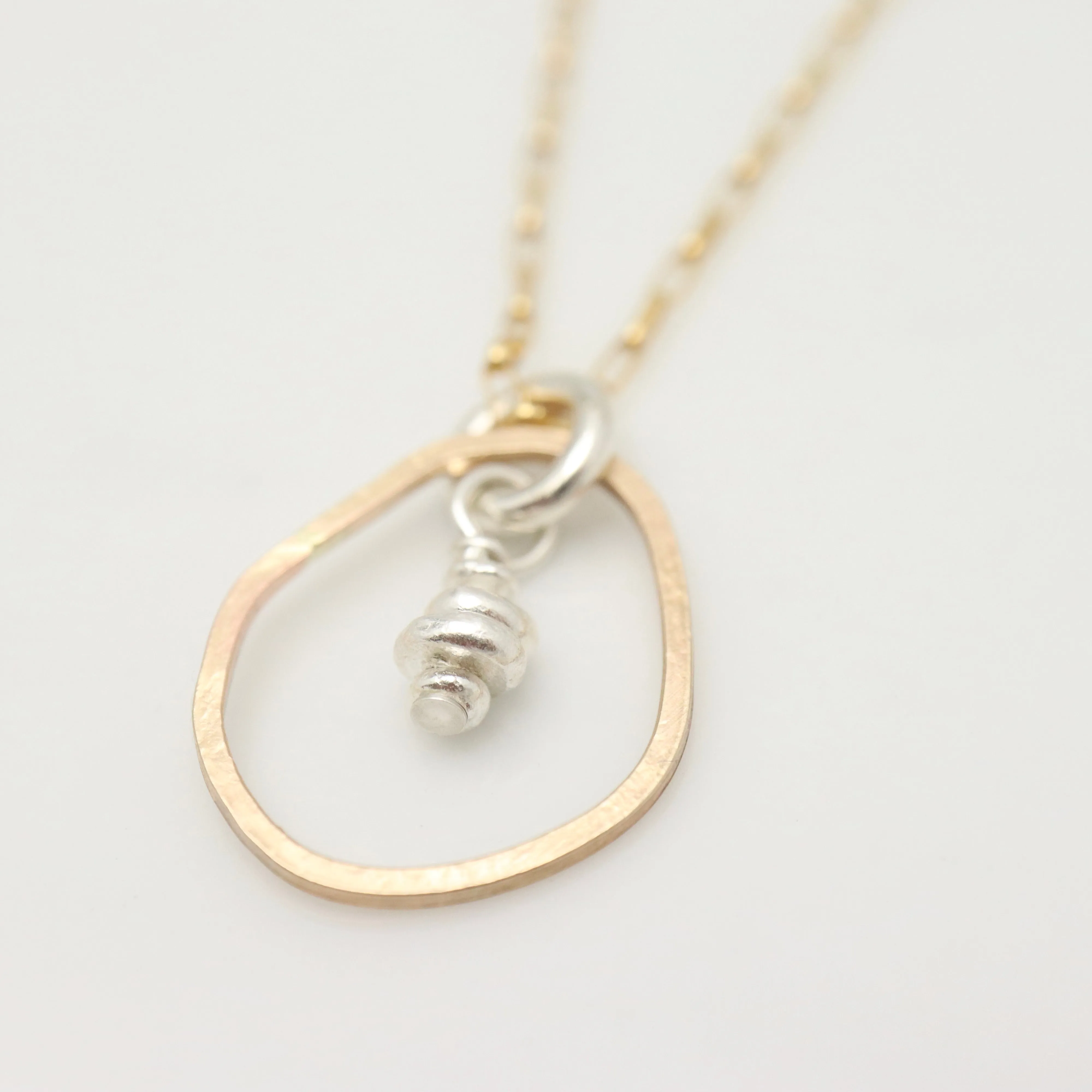 ERSA Mid Gold Oval Necklace