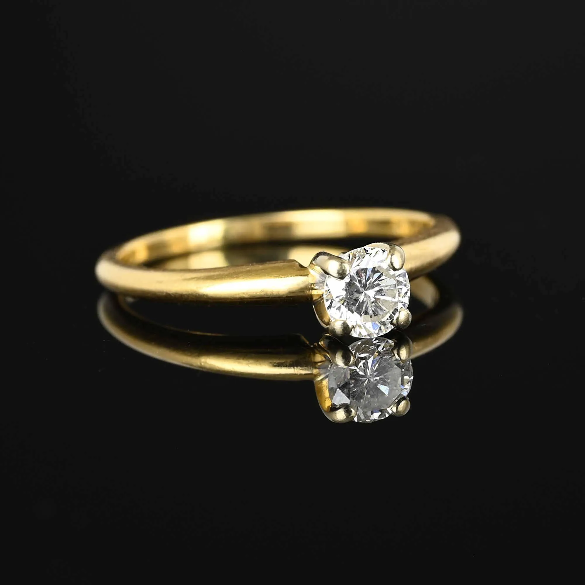 Estate 14K Gold Solitaire Diamond Engagement Ring