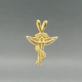 Estate 14K Y Gold Chiropractic Angel Pendant