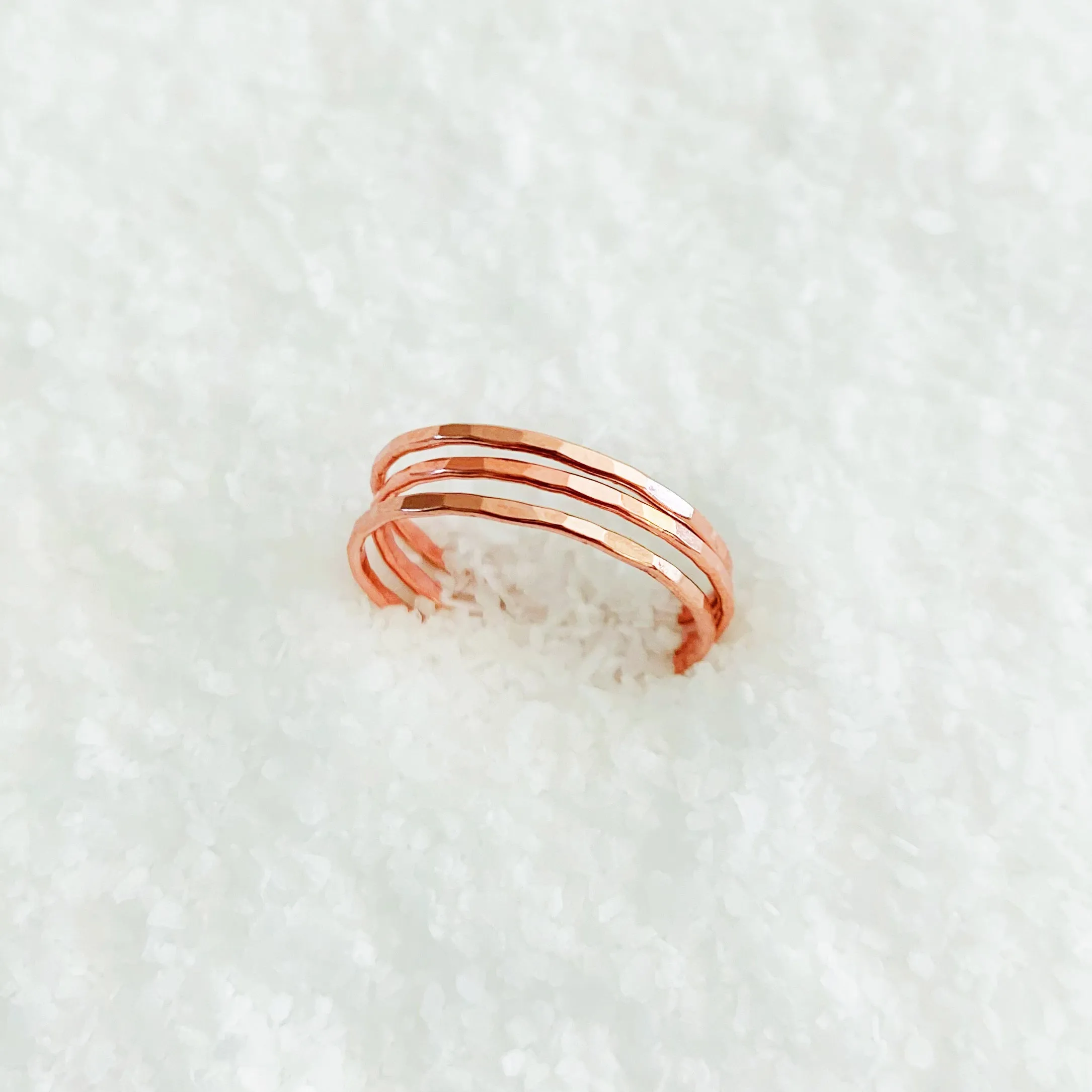 Faceted Stacking Ring - 14k Rose Gold Fill