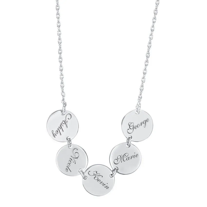 Family Name Disc Necklace - Halle Berry