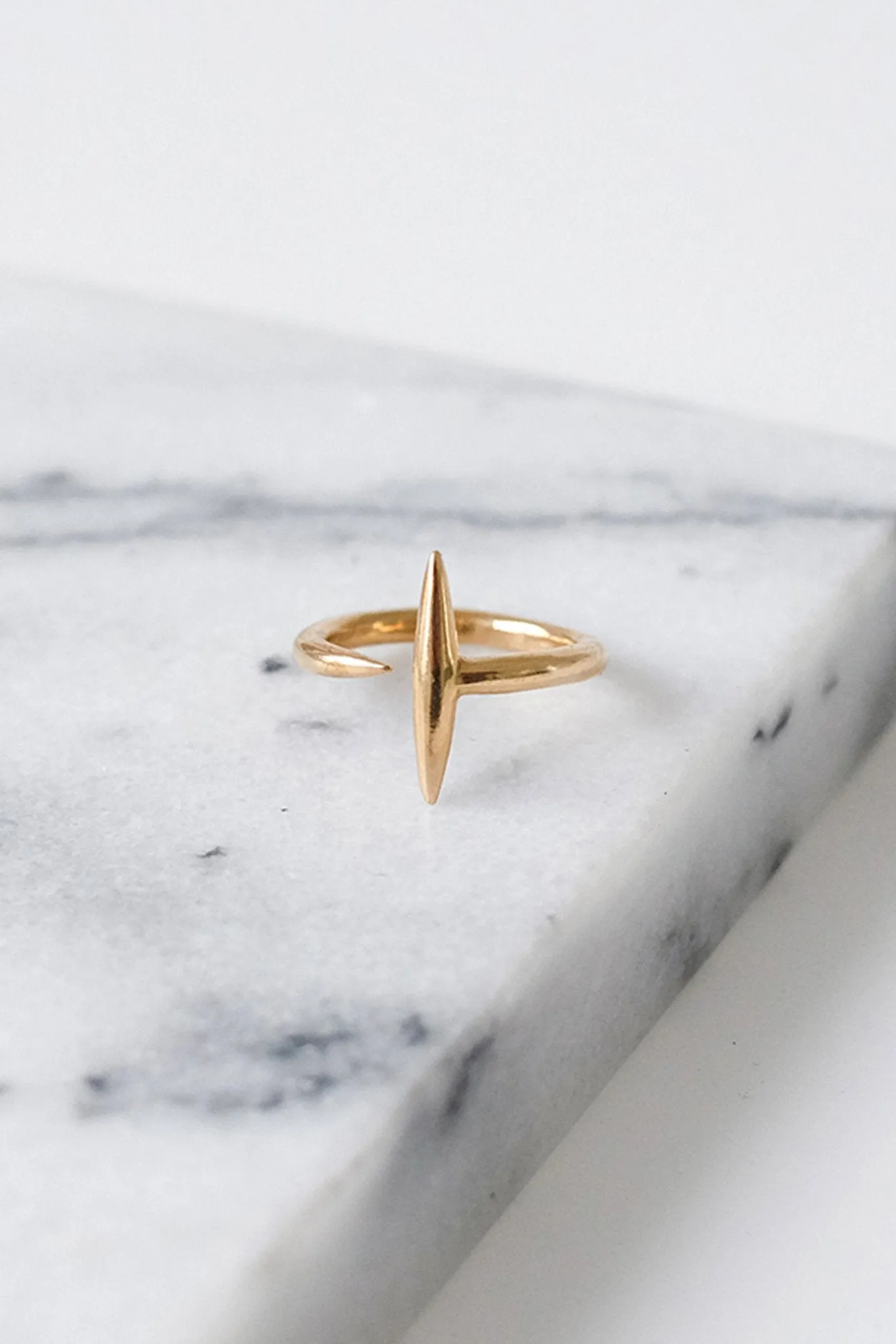 Finely Crafted Brass Quill Ring