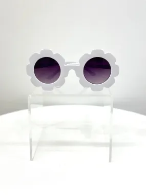 Flower Power White Kids Sunglasses