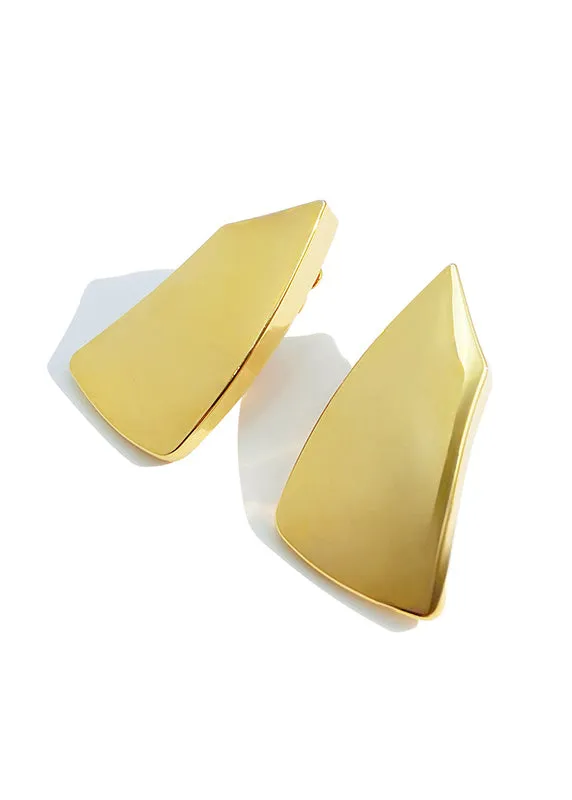 Geometric Gold Statement Earrings