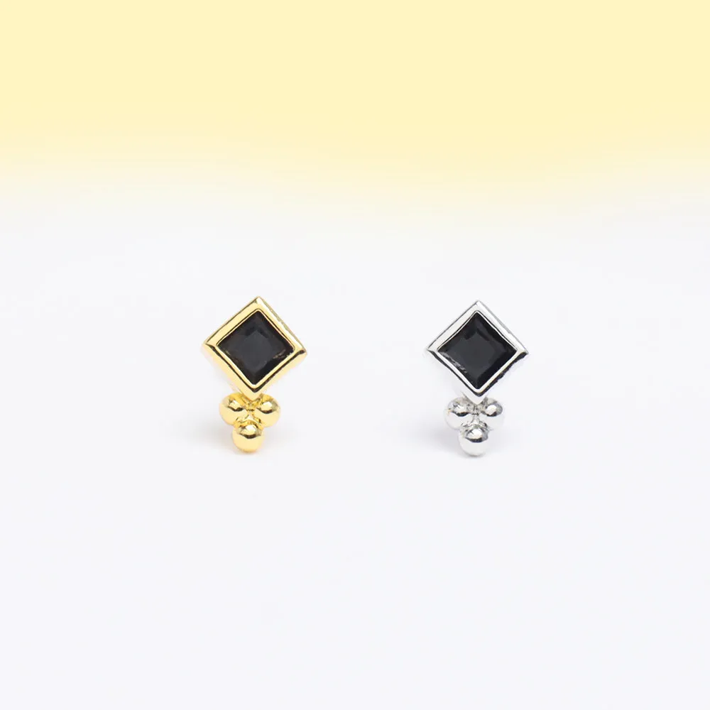 Geometric Rhombus Shape Stud