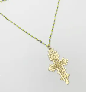 Gold Valentina Cross Necklace