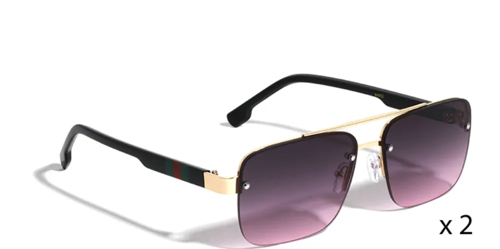 Gradation Tinted Lens Square Sunglasses (6 colors)