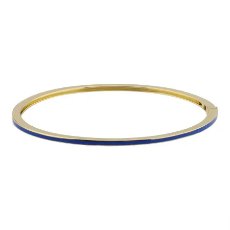 Half Enamel Half Diamond Slim Bangle