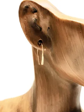 Hammered Minimalist Ear Threads