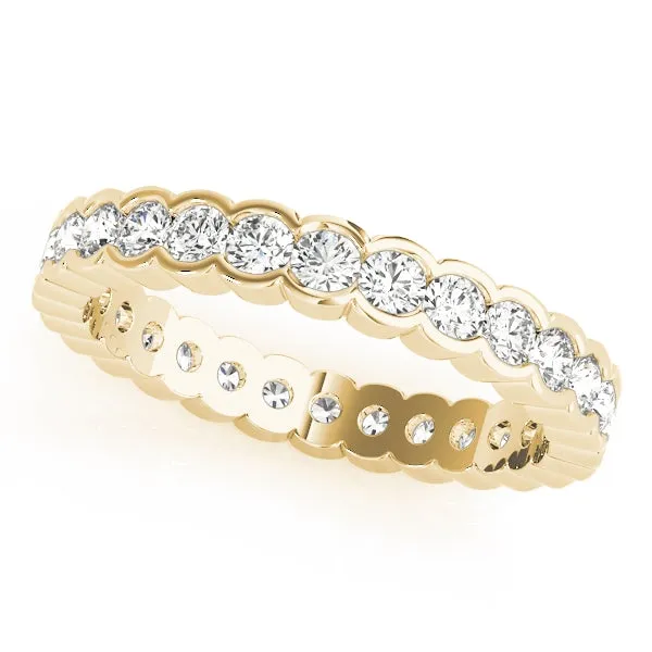 HARMONY 3.4 Carat Diamond Eternity Band in 14K - 18K Gold or Platinum 20 pointer G Color SI1 Clarity Half Bezel Setting By Mike Nekta SIZE 6