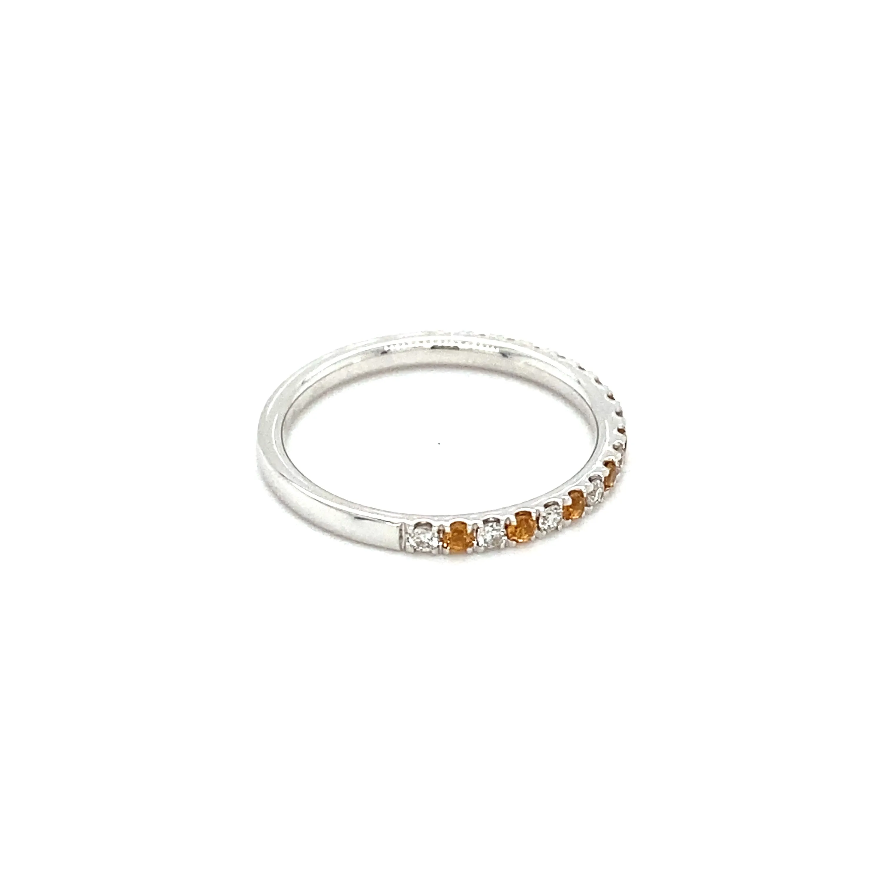 Hessonite Garnet and Diamond Band