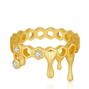 Honeycomb With Dripping Honey Ring  Kind Jewelry Highs And Lows Ring designed by LifeWithMaK