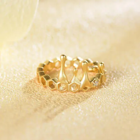 Honeycomb With Dripping Honey Ring  Kind Jewelry Highs And Lows Ring designed by LifeWithMaK