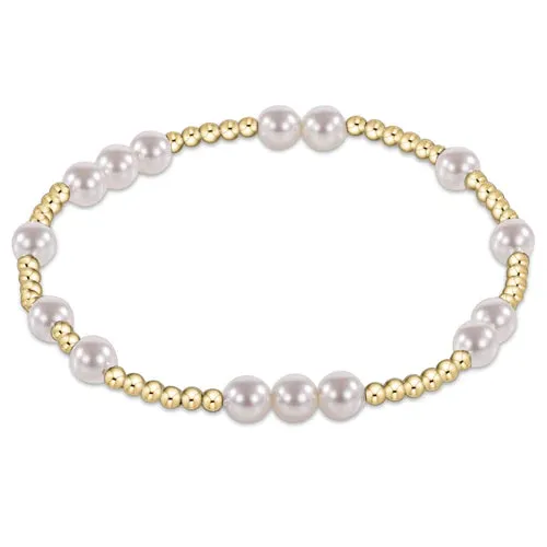 Hope Unwritten 5mm Bead Bracelet - Pearl