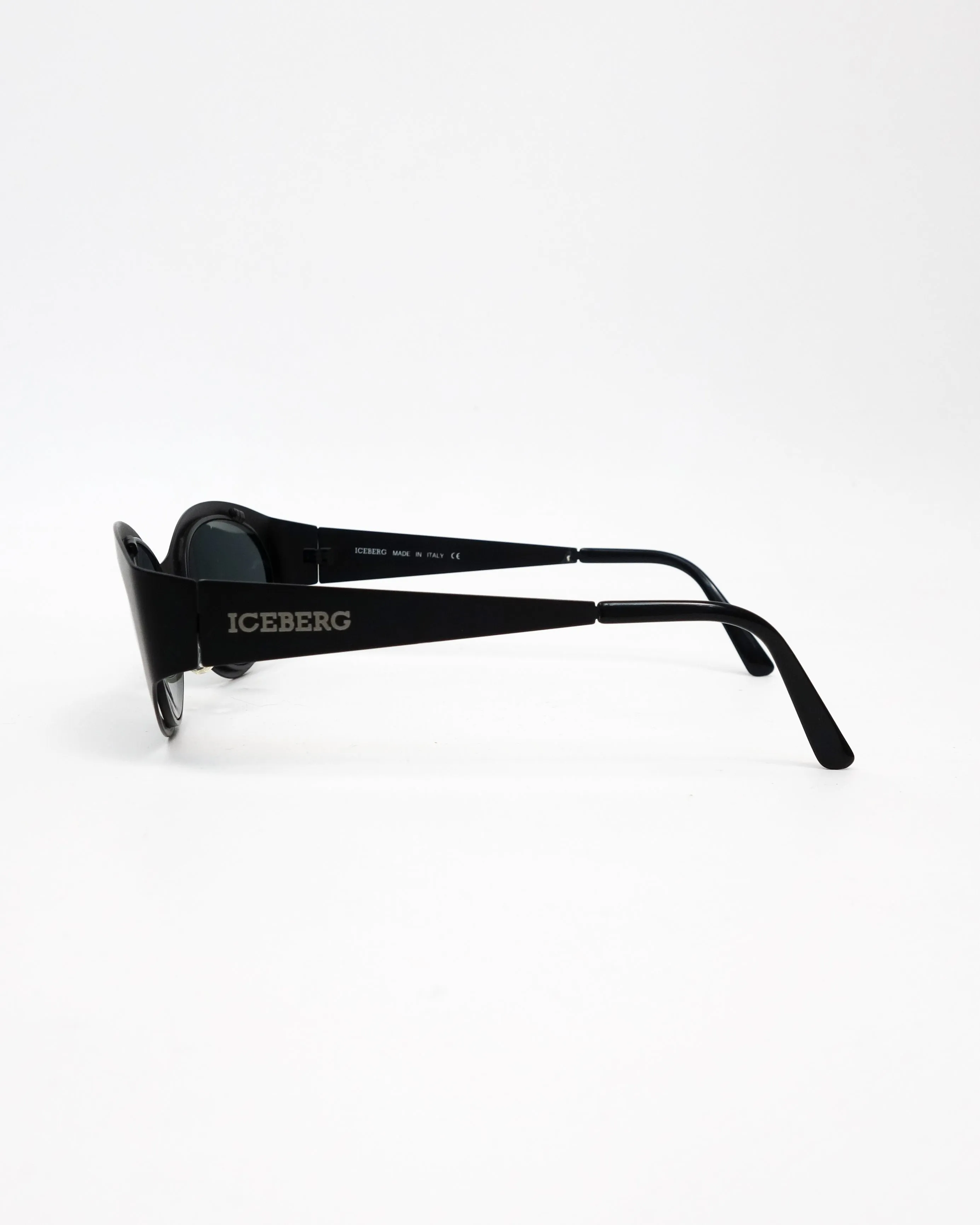 Iceberg Metallic Black Sunglasses 2000's