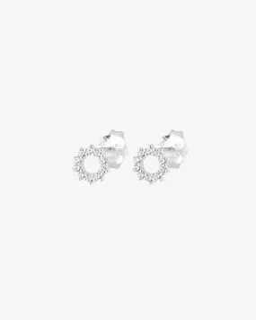 Infinity drop studs silver